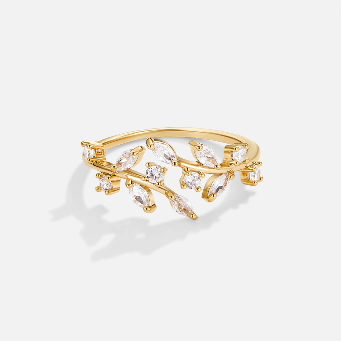 Anillo Enredadera de Cristal en Oro 18K - Velour™