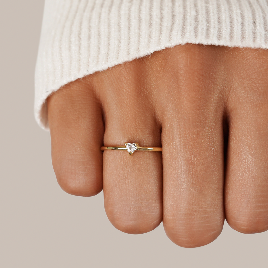 Anillo Corazón “Small Love” con Cristal - Velour™