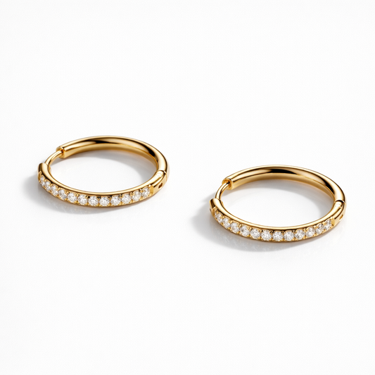 Pendientes Aro Pavé Grande - Velour™