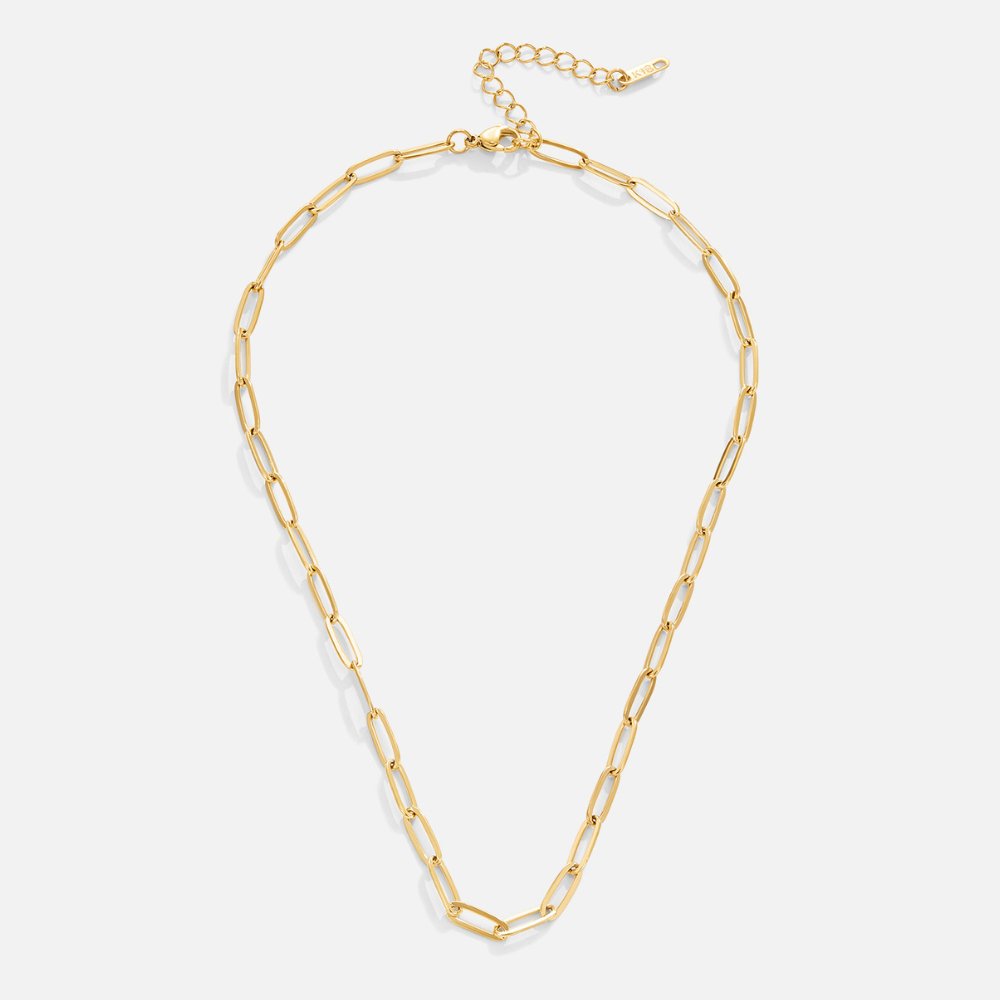 Collar Eslabón Paperclip de Oro - Velour™