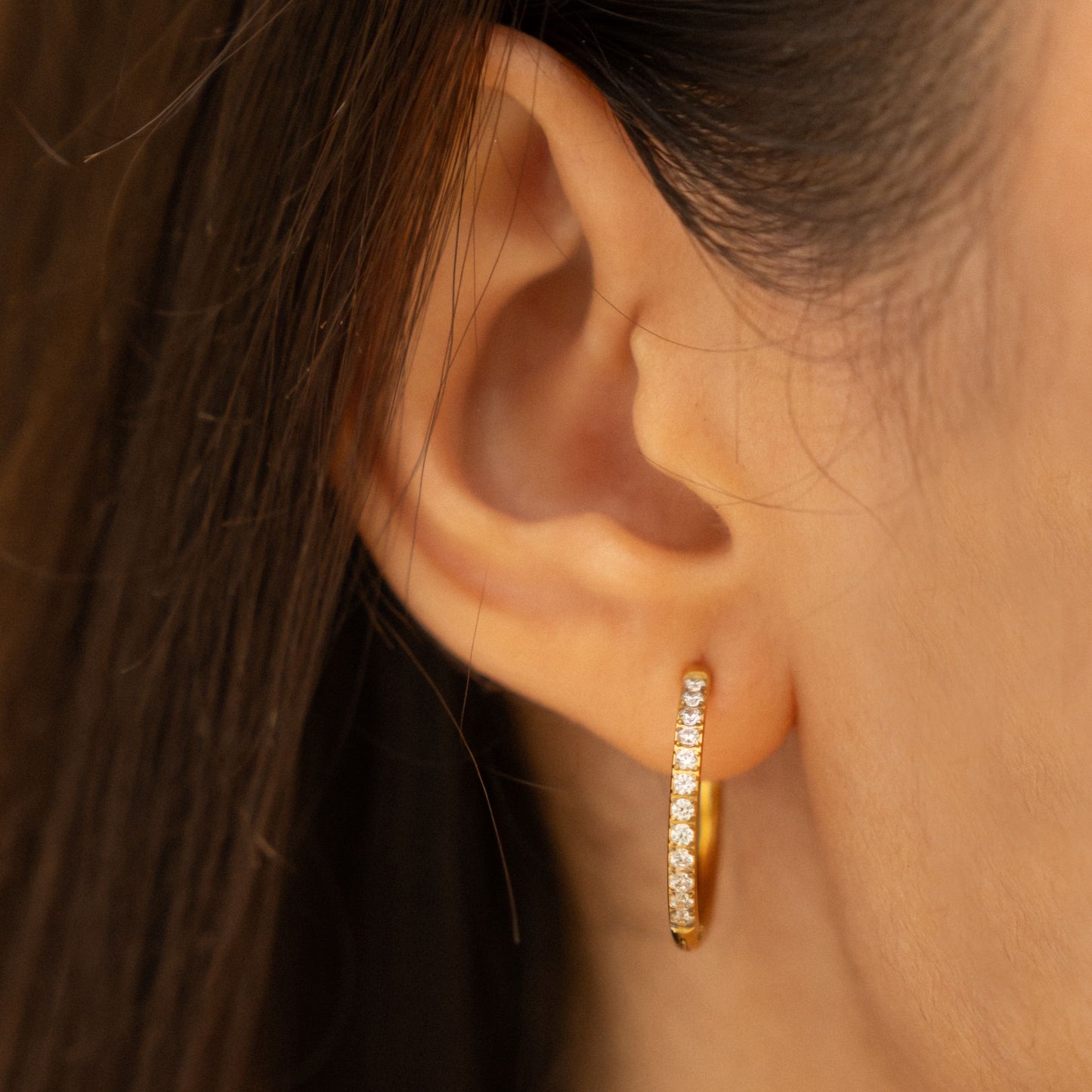Pendientes Aro Pavé Grande - Velour™