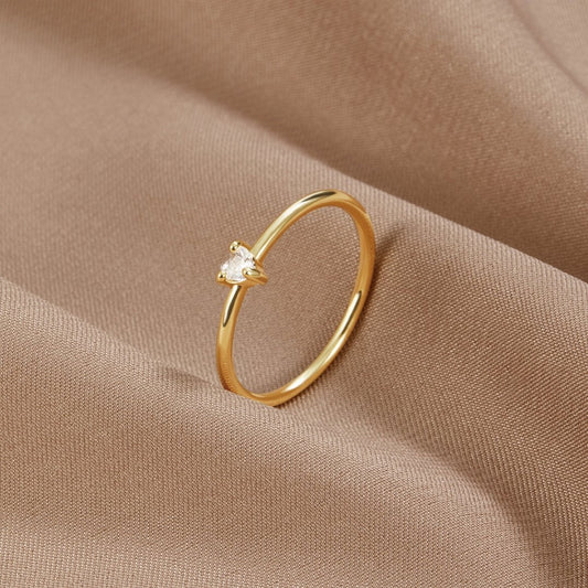 Anillo Corazón “Small Love” con Cristal - Velour™