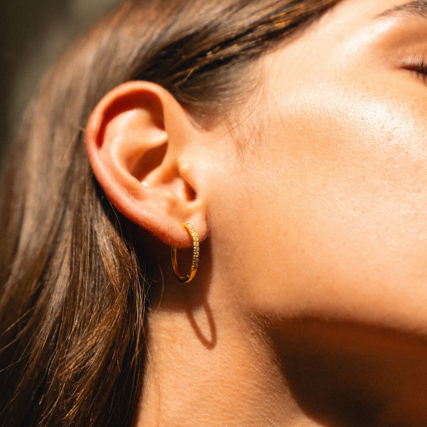 Pendientes Aro Pavé Grande - Velour™